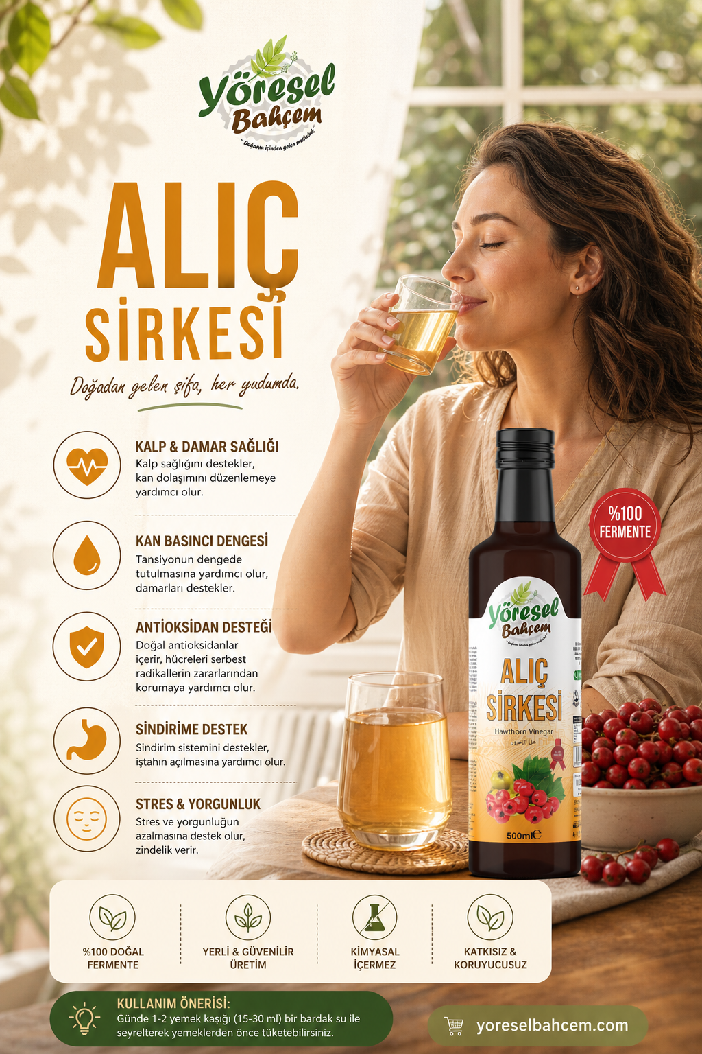 Yöresel Bahçem Aliç Sirkesi, Kullanım Alanları ve Faydaları