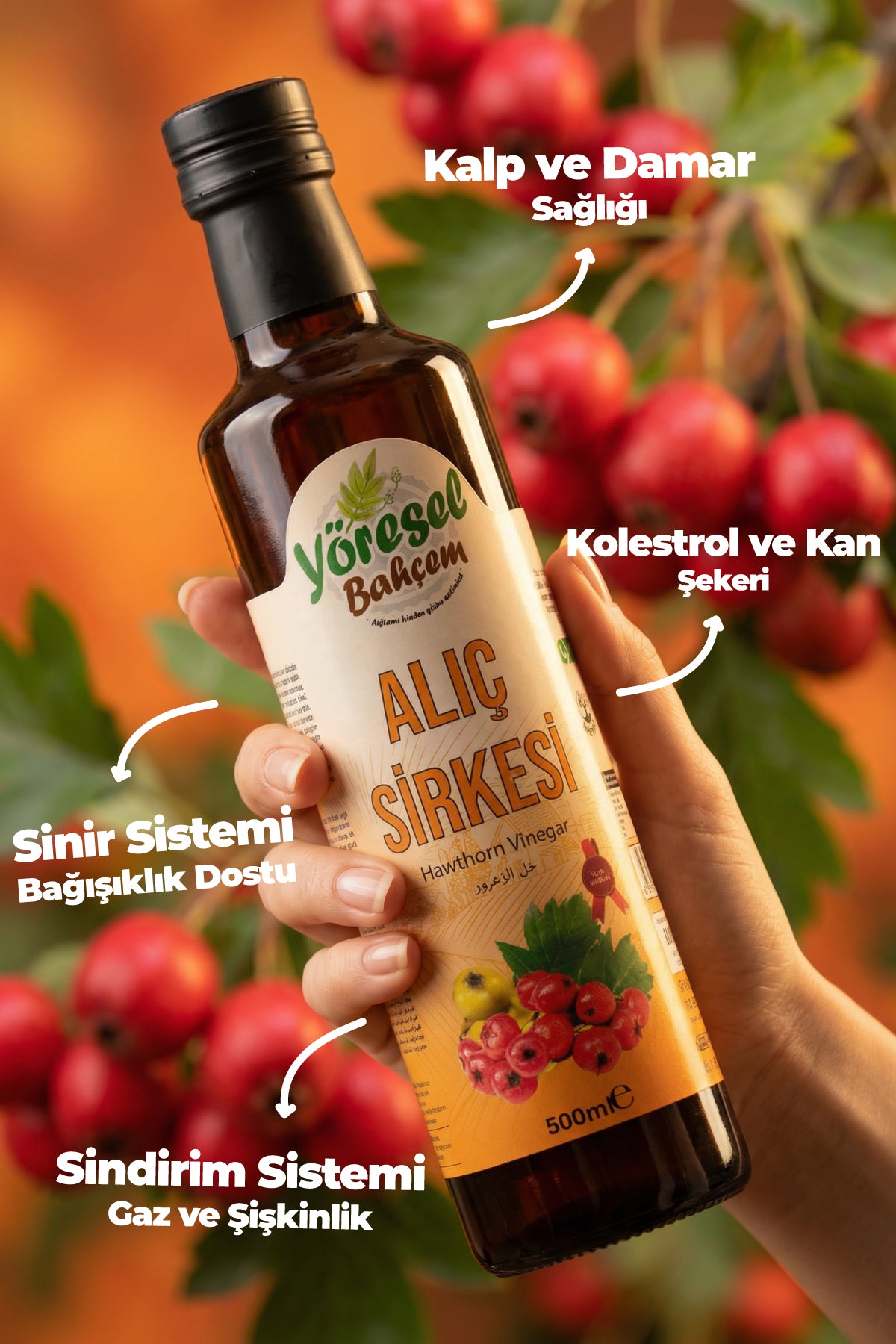 Alıç Sirkesi - Sindirim ve Lezzet Desteği - Yöresel Bahçem