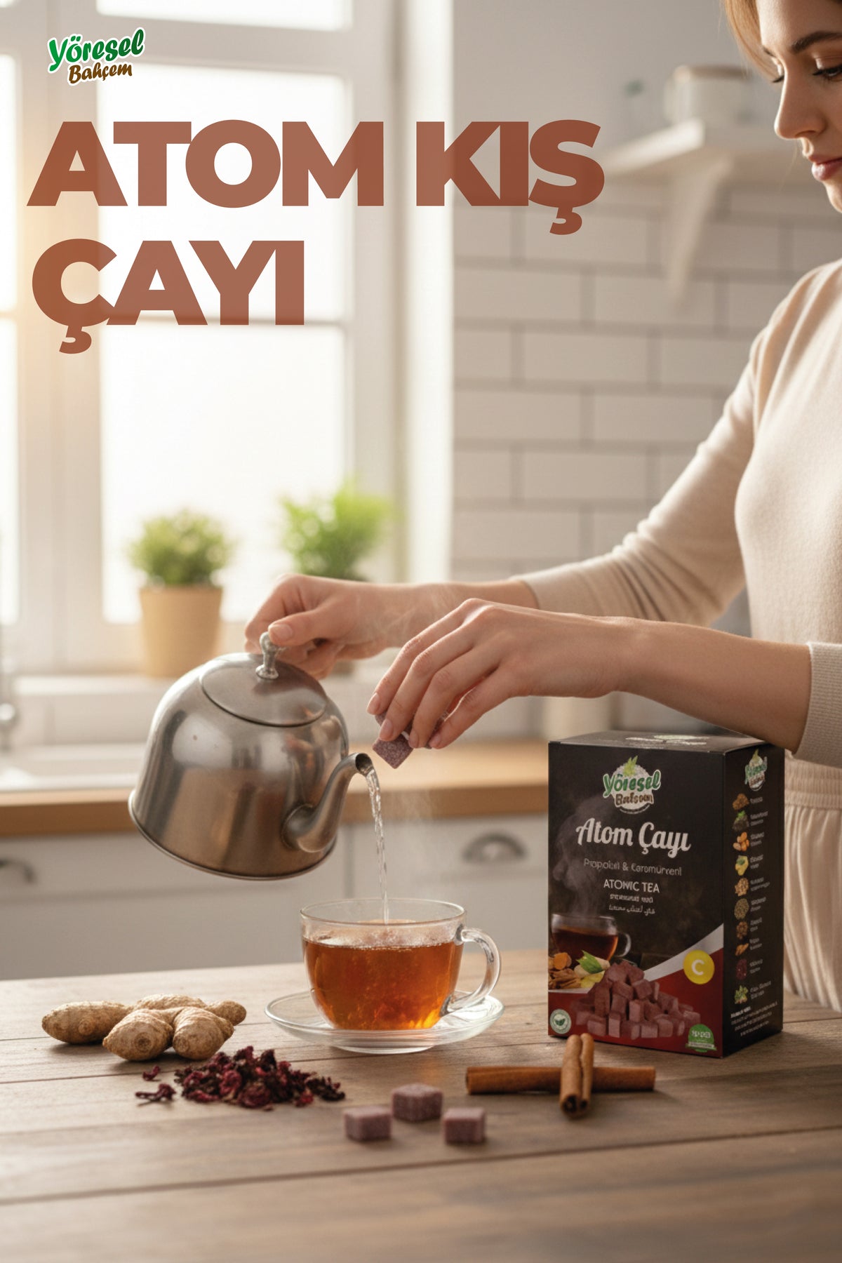 Atom Çayı 125g - Doğal & Bağışıklık ve Enerji Desteği - Yöresel Bahçem