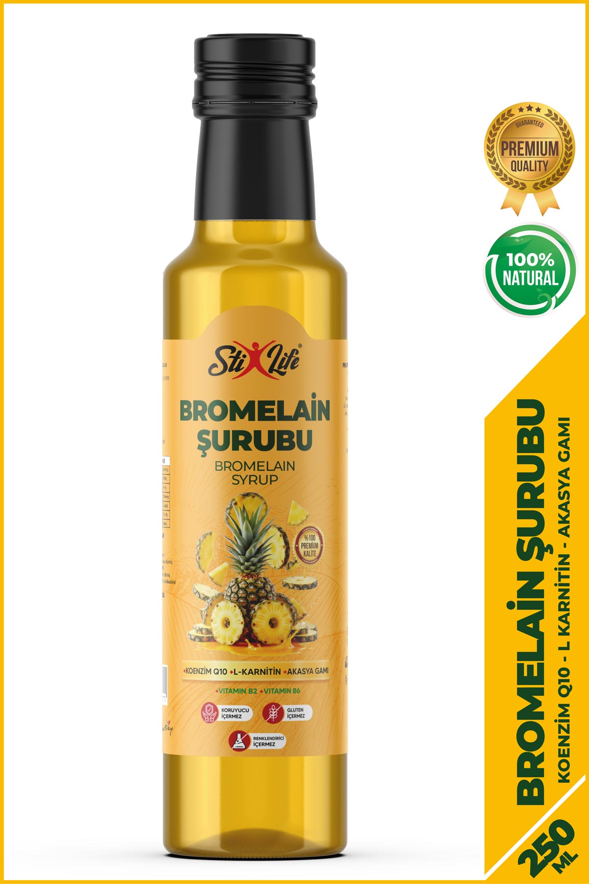 Bromelain Şurubu 250ml - - Yöresel Bahçem