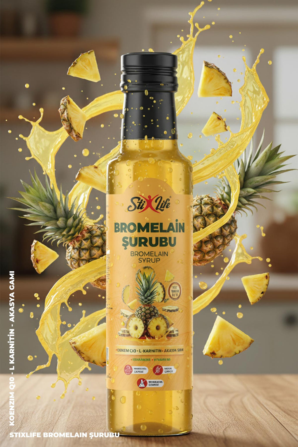 Bromelain Şurubu 250ml - - Yöresel Bahçem