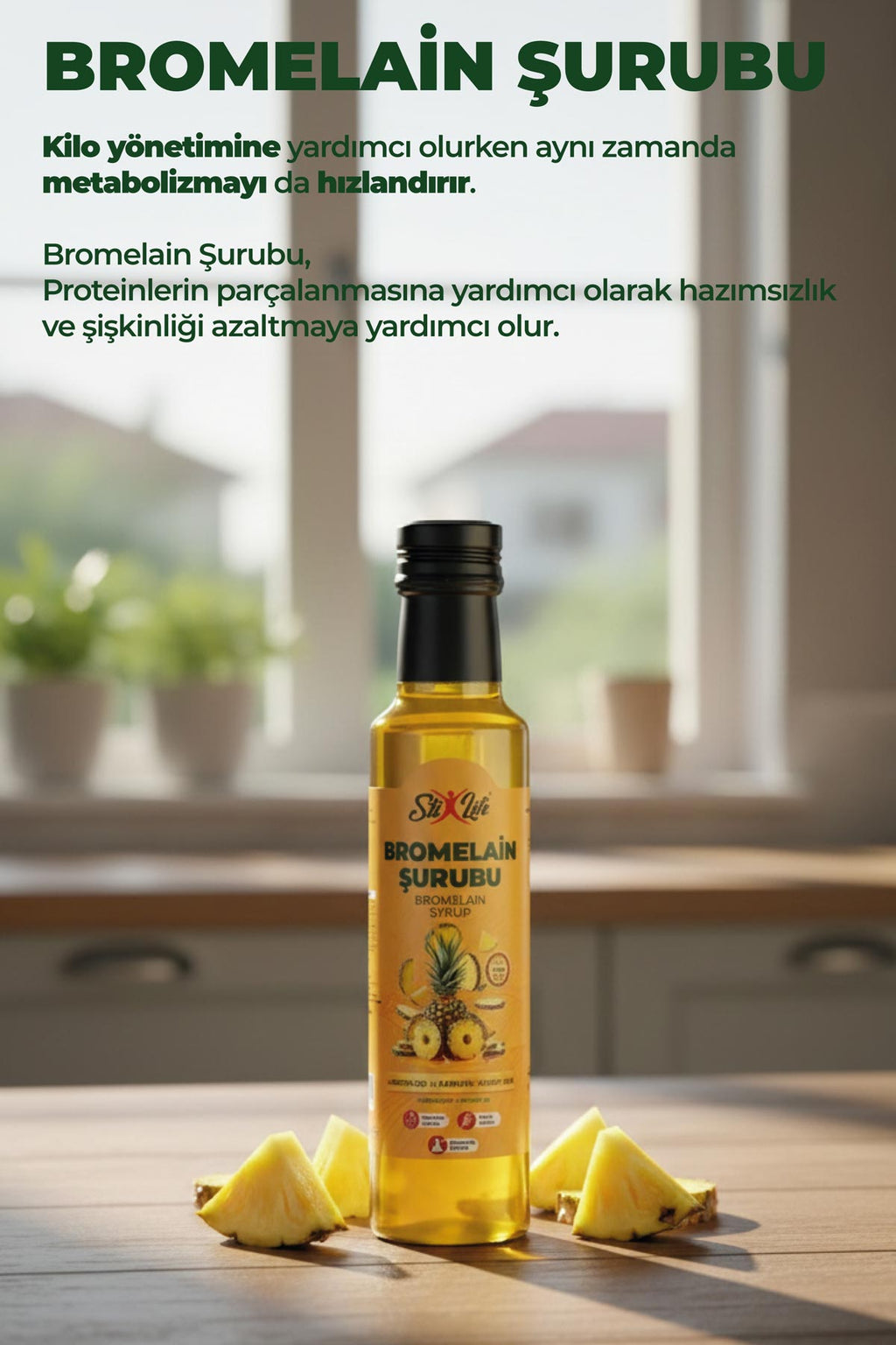 Bromelain Şurubu 250ml - - Yöresel Bahçem