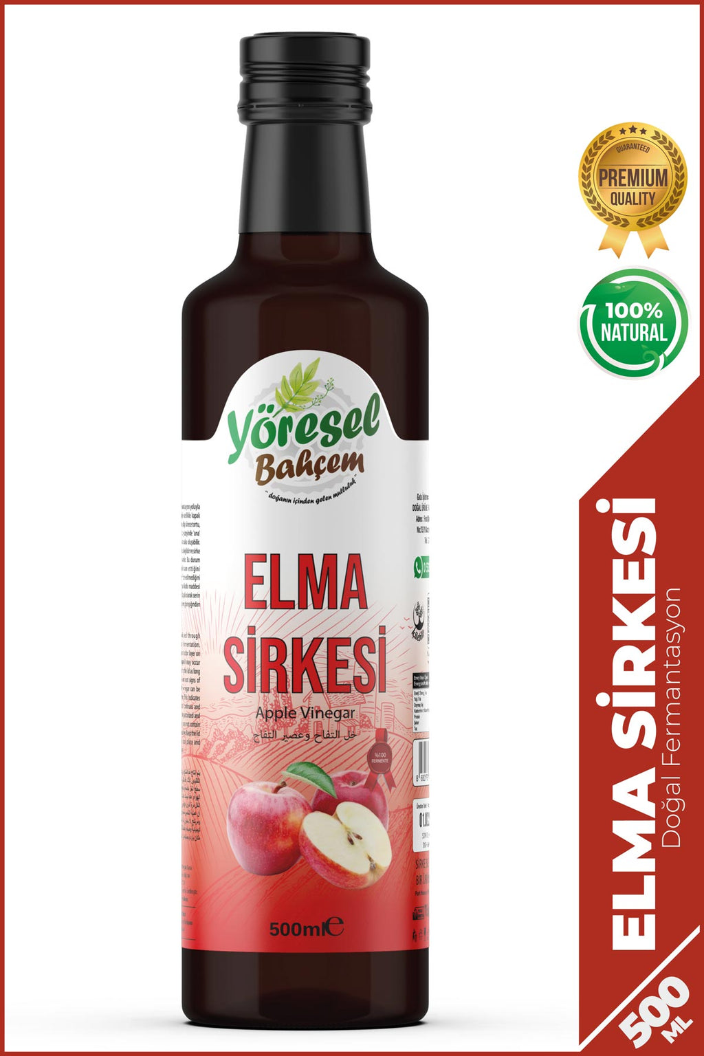 %100 Doğal Elma Sirkesi - Fermantasyon - Yöresel Bahçem