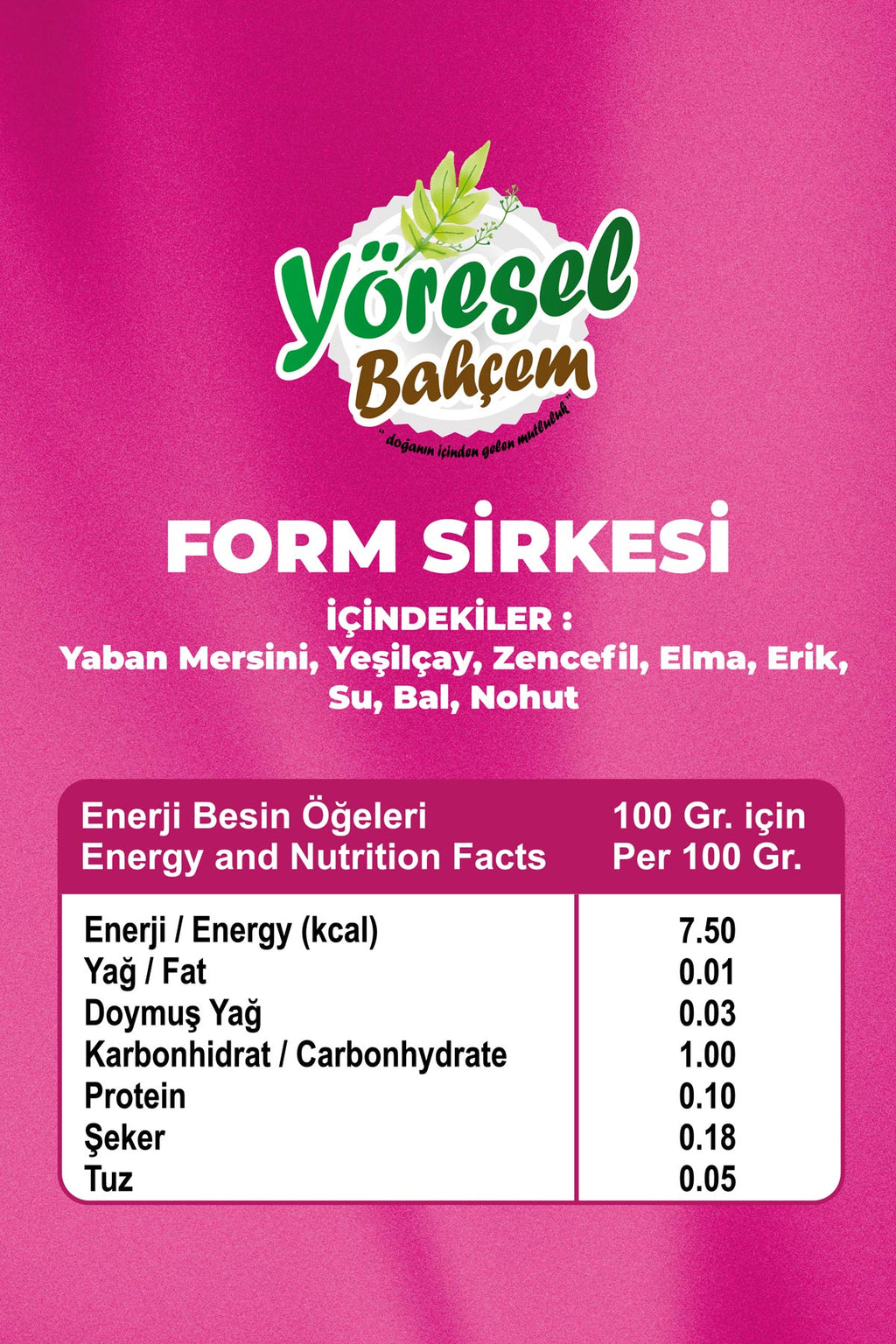 Form Sirkesi Yöresel Bahçem