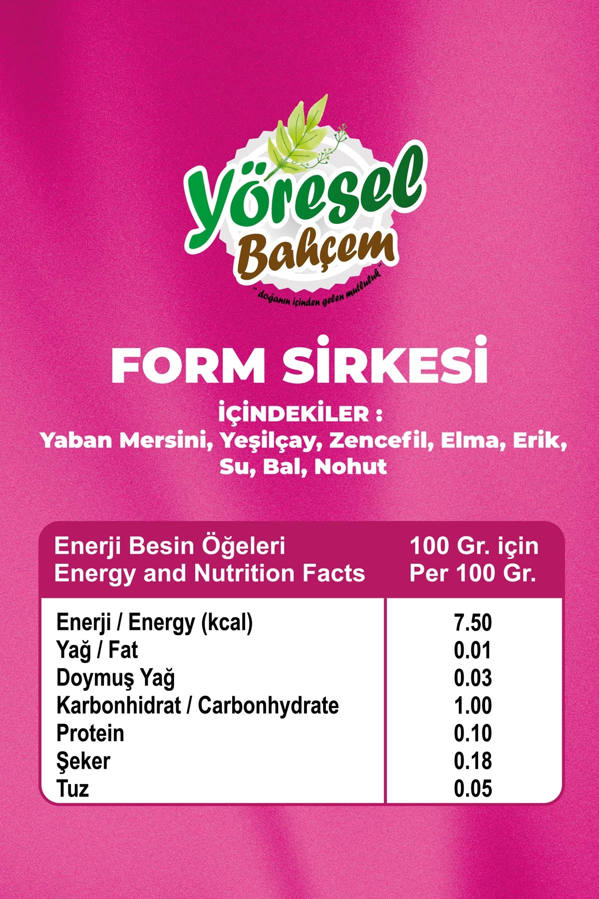 Form Sirkesi Yöresel Bahçem