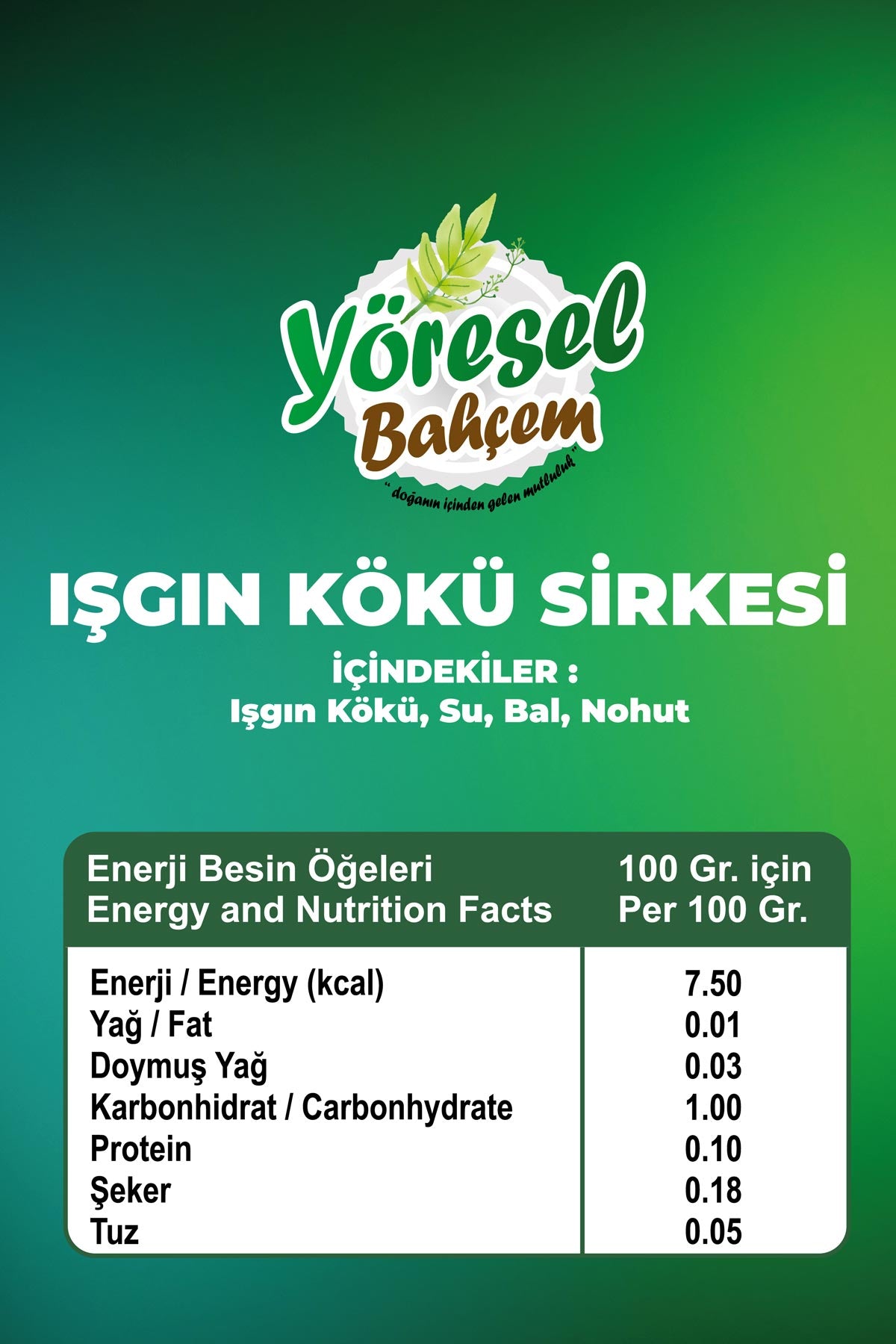 Işgın Kökü Sirkesi - Doğal Arındırıcı Tat - Yöresel Bahçem