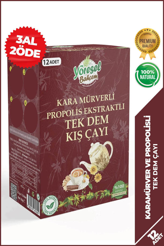 Kara Mürver&Propolis Ekstratlı Bitkisel Çay 120 GR