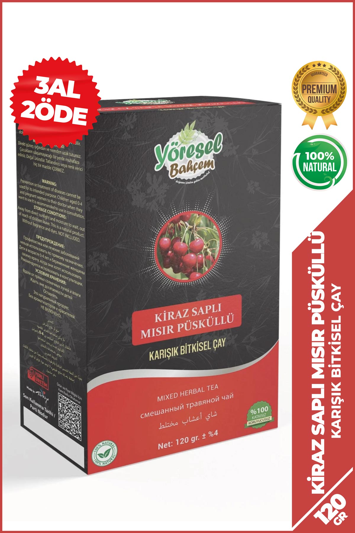 Kiraz Saplı&Mısır Püsküllü Karışık Çay 120 GR