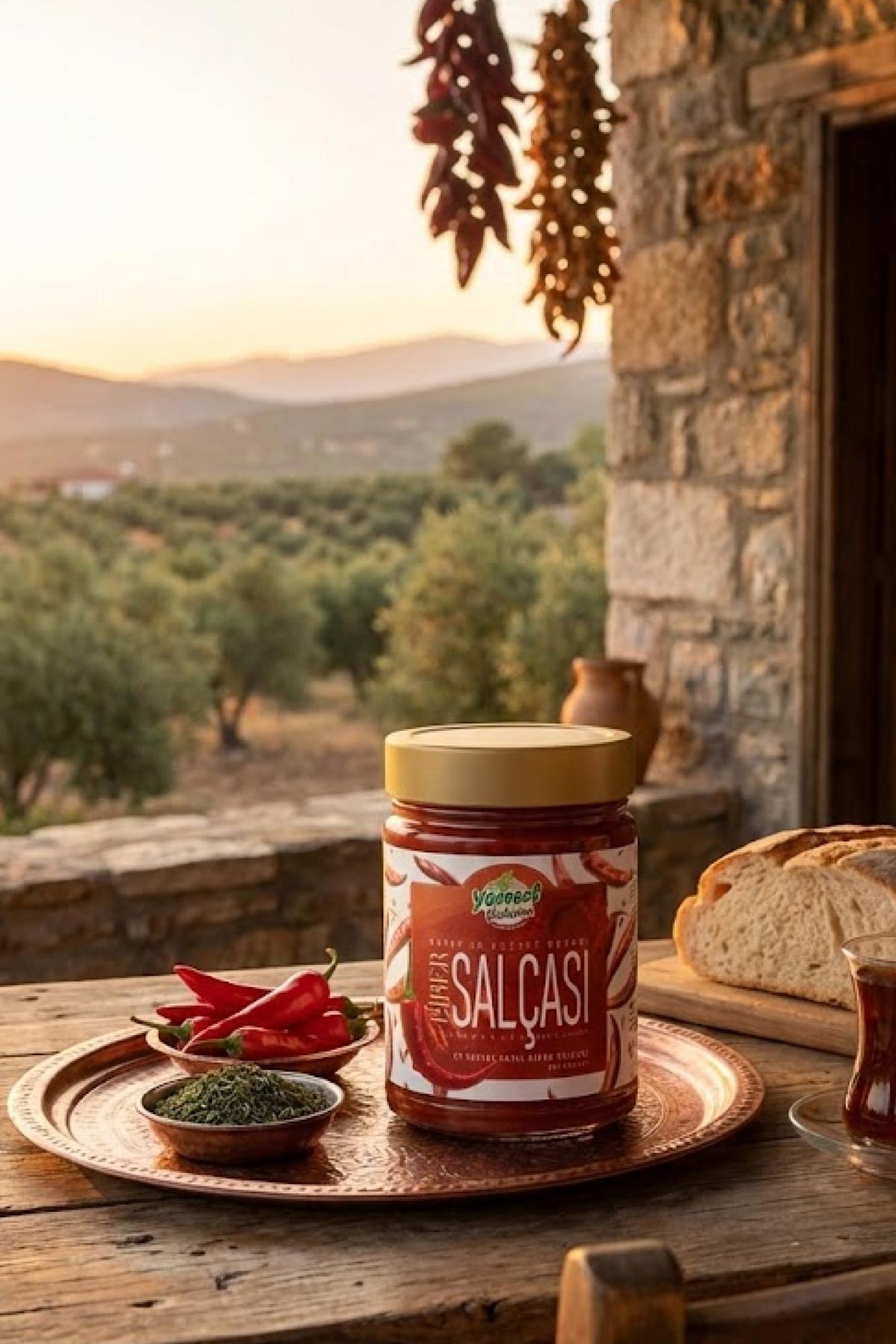 Tatlı Biber Salçası - Ev Yapımı & Katkısız 350g - Yöresel Bahçem