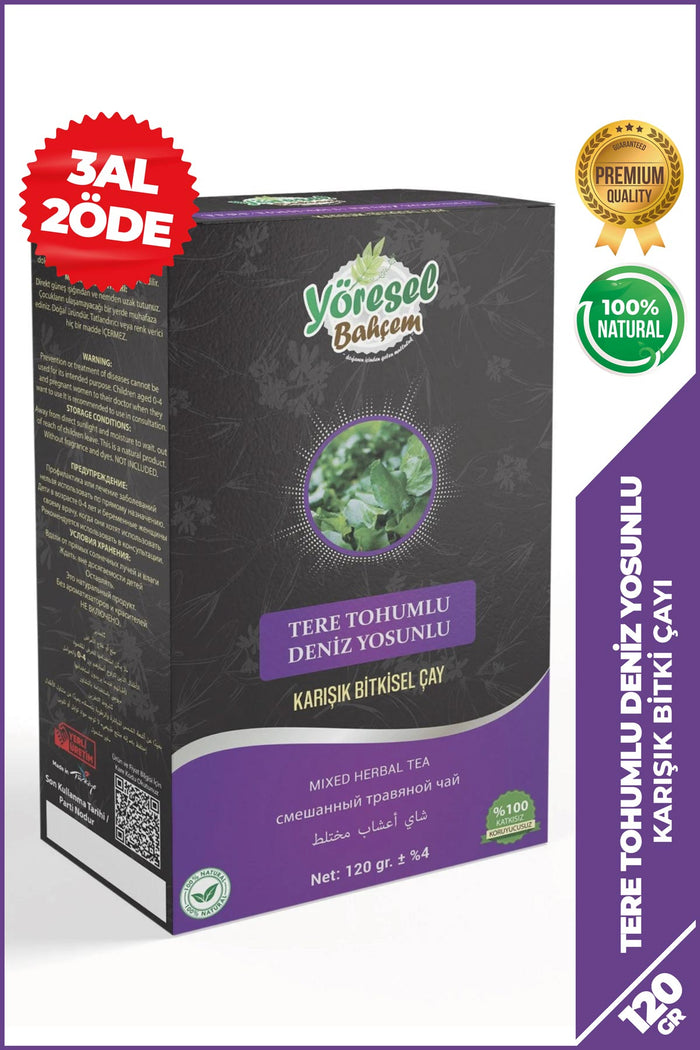 Tere Tohumlu Deniz Yosunlu Karışık Bitki Çayı 120 GR