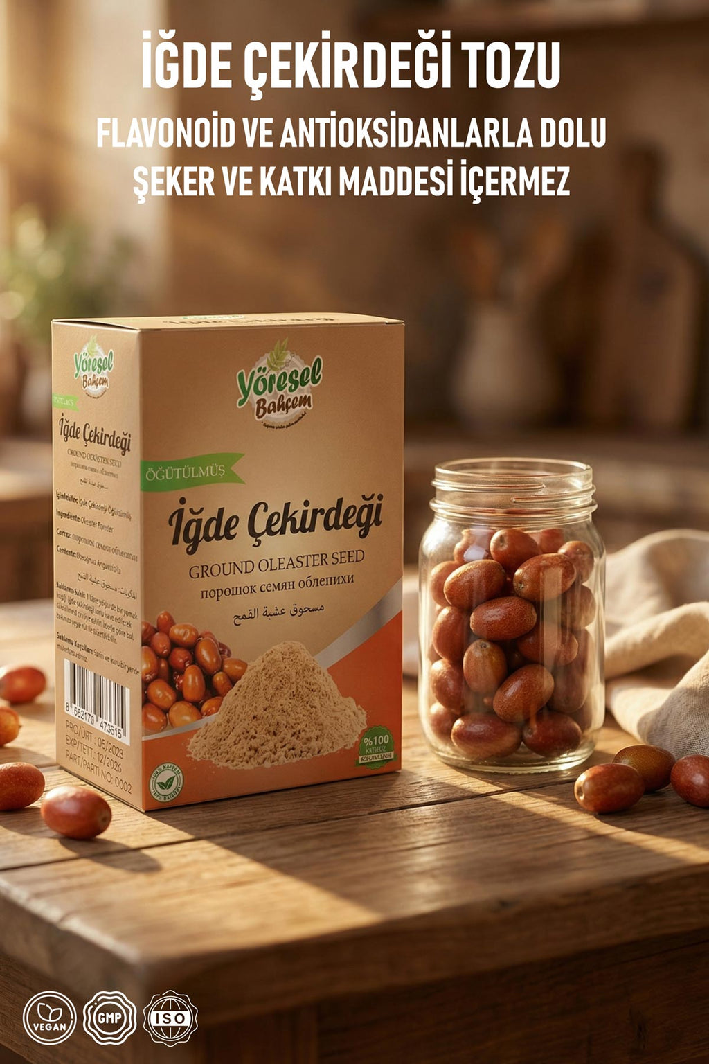 İğde Çekirdeği Tozu 100g – Eklem ve Kemik Sağlığı İçin - Yöresel Bahçem