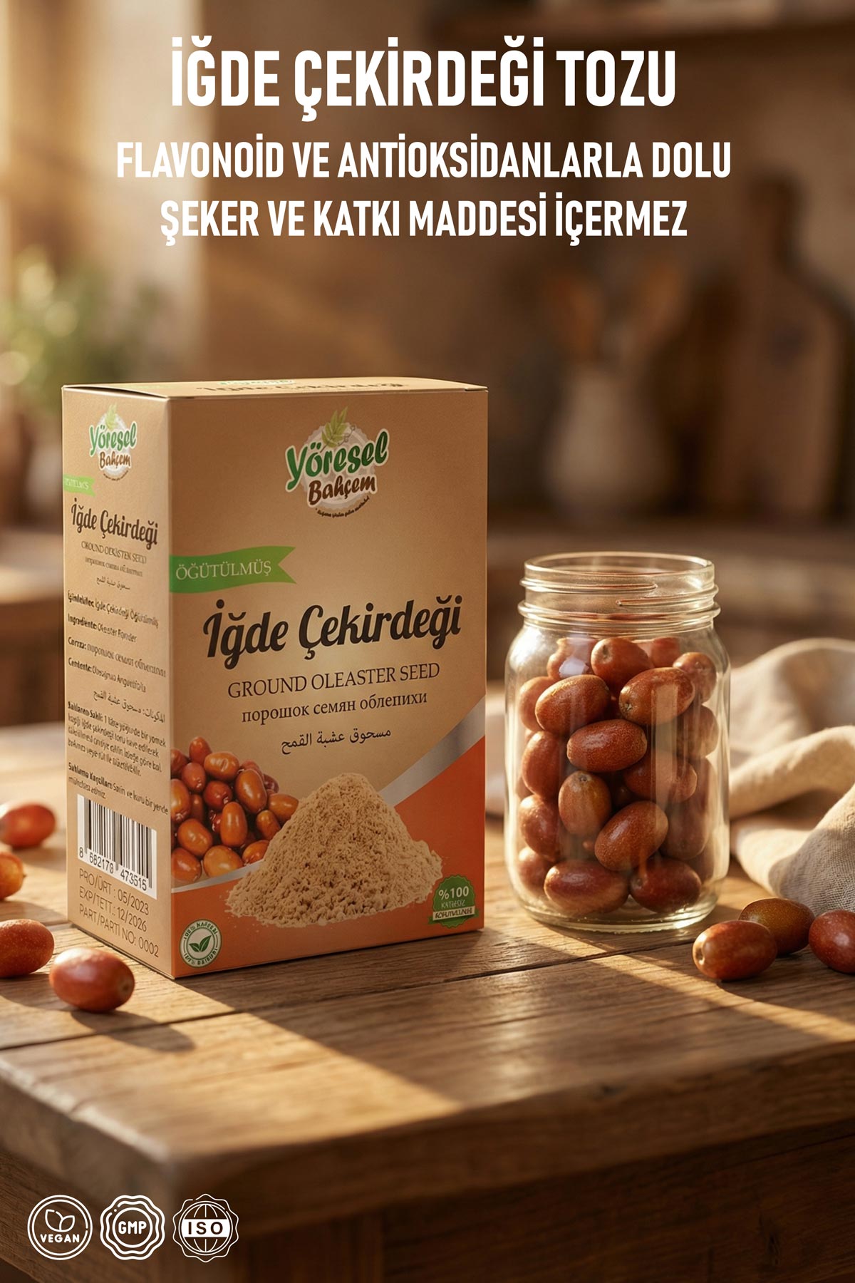 İğde Çekirdeği Tozu 100g – Eklem ve Kemik Sağlığı İçin - Yöresel Bahçem